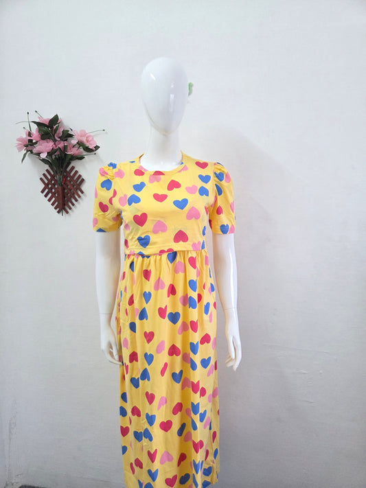 Puff Sleeve Zipless Maternity and Feeding Wear (Full length)