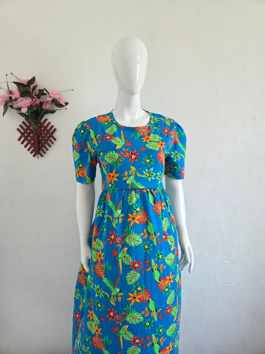 Puff Sleeve Zipless Maternity and Feeding Wear (Full length)